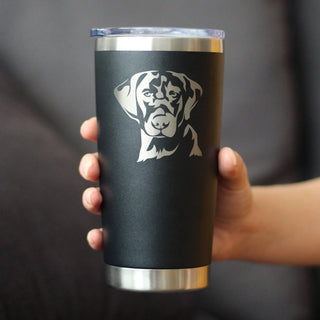 Labrador Face Insulated Travel Tumbler - Black Lab Dog Gifts