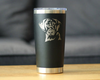 Labrador Face Insulated Travel Tumbler - Black Lab Dog Gifts
