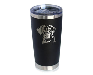Labrador Face Insulated Travel Tumbler - Black Lab Dog Gifts