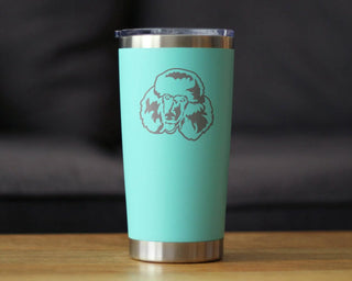 Poodle Happy Face Insulated Travel Tumbler - Dog Gifts