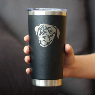 Rottweiler Happy Face Insulated Travel Tumbler - Dog Gifts