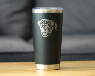 Rottweiler Happy Face Insulated Travel Tumbler - Dog Gifts