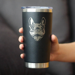 Happy Frenchie Insulated Travel Tumbler French Bulldog Gifts