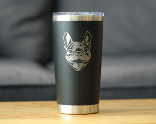Happy Frenchie Insulated Travel Tumbler French Bulldog Gifts