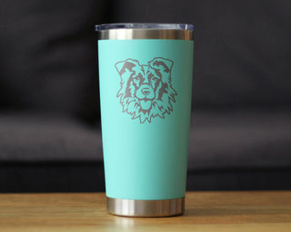 Border Collie Insulated Travel Tumbler - Dog Gifts