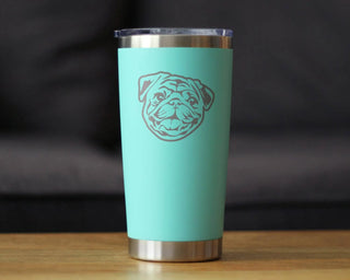 Pug Insulated Travel Tumbler - Pug Dog Gifts and Decor