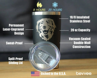 Golden Retriever Insulated Travel Tumbler - Dog Gifts