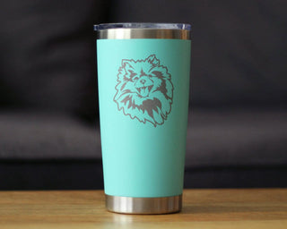 Pomeranian Face Insulated Travel Tumbler - Pomeranians Gifts
