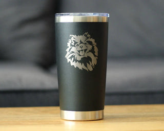 Pomeranian Face Insulated Travel Tumbler - Pomeranians Gifts
