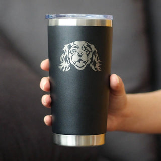 King Charles Spaniel Face Insulated Travel Tumbler -  Gifts