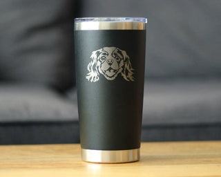 King Charles Spaniel Face Insulated Travel Tumbler -  Gifts