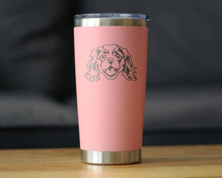 King Charles Spaniel Face Insulated Travel Tumbler -  Gifts