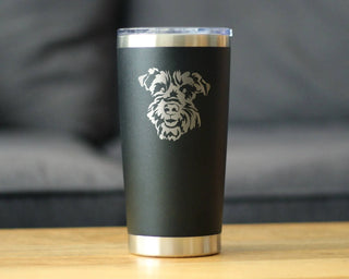 Schnauzer Face Insulated Travel Tumbler - Dog Gifts