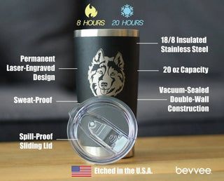 Siberian Husky Insulated Travel Tumbler - Dog Gifts