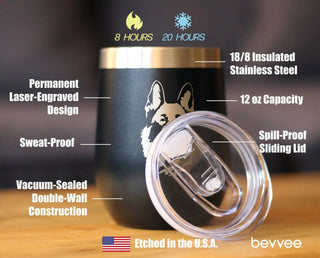 German Shepherd Insulated Wine Tumbler - Dog Gifts