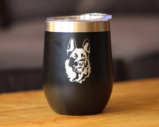 German Shepherd Insulated Wine Tumbler - Dog Gifts