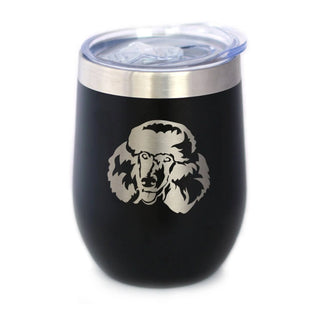 Poodle Happy Face Insulated Wine Tumbler - Poodle Dog Gifts