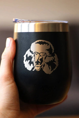 Poodle Happy Face Insulated Wine Tumbler - Poodle Dog Gifts