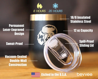 Poodle Happy Face Insulated Wine Tumbler - Poodle Dog Gifts