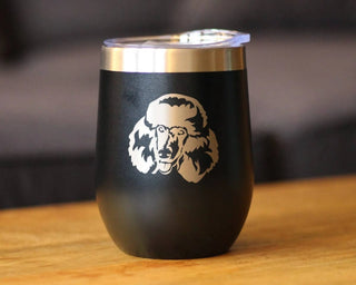 Poodle Happy Face Insulated Wine Tumbler - Poodle Dog Gifts