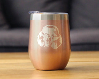 Poodle Happy Face Insulated Wine Tumbler - Poodle Dog Gifts