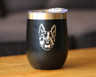 Boston Terrier Insulated Wine Tumbler - Dog Gifts