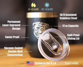 Pug Insulated Wine Tumbler - Pug Dog Gifts and Decor