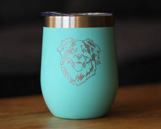 Australian Shepherd Insulated Wine Tumbler - Dog Gifts