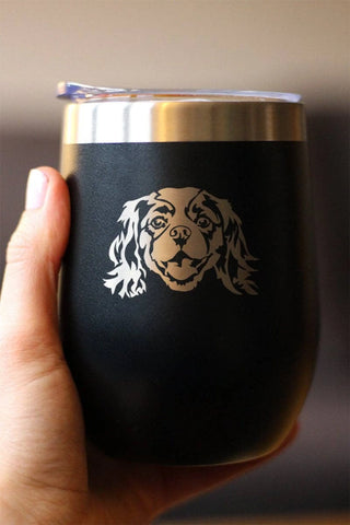 King Charles Spaniel Insulated Wine Tumbler - Dog Gifts
