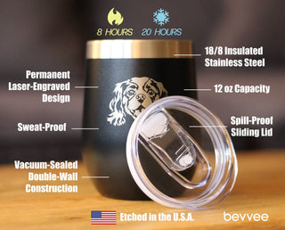 King Charles Spaniel Insulated Wine Tumbler - Dog Gifts