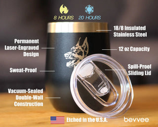 Doberman Face Insulated Wine Tumbler - Doberman Dogs Gifts