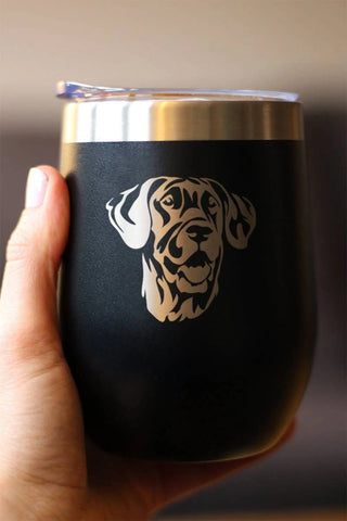 Great Dane Face Insulated Wine Tumbler - Great Dane Gifts