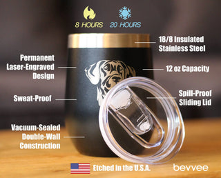 Great Dane Face Insulated Wine Tumbler - Great Dane Gifts