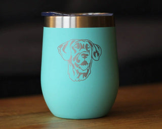Great Dane Face Insulated Wine Tumbler - Great Dane Gifts