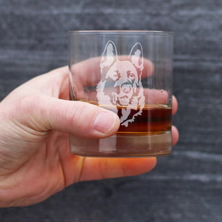German Shepherd Whiskey Rocks Glass - Dog Gifts