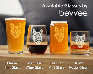 Corgi Face Whiskey Rocks Glass - Welsh Corgi Dog Gifts
