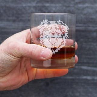 Australian Shepherd Whiskey Rocks Glass - Dog Gifts