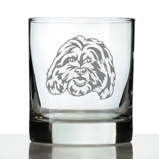 Shih Tzu Face Whiskey Rocks Glass - Shih Tzu Dog Gifts