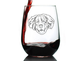 Bernese Mountain Dog Stemless Wine Glass - Dog Gifts