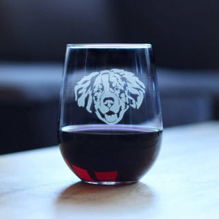 Bernese Mountain Dog Stemless Wine Glass - Dog Gifts