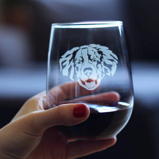 Bernese Mountain Dog Stemless Wine Glass - Dog Gifts