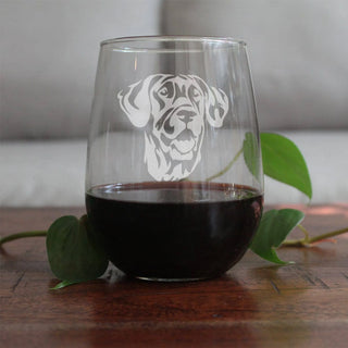 Great Dane Face Stemless Wine Glass - Great Dane Gifts