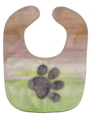 Dog Paw Watercolor Animal Baby Bib