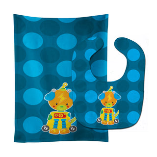 Robot Baby Bib & Burp Cloth
