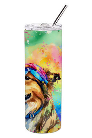 Collie Hippie Dawg Stainless Steel Skinny Tumbler-2